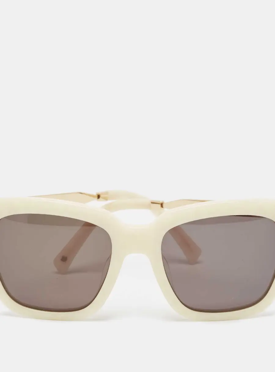 Lauren Paul Canada White/Black Blackburn Square Sunglasses