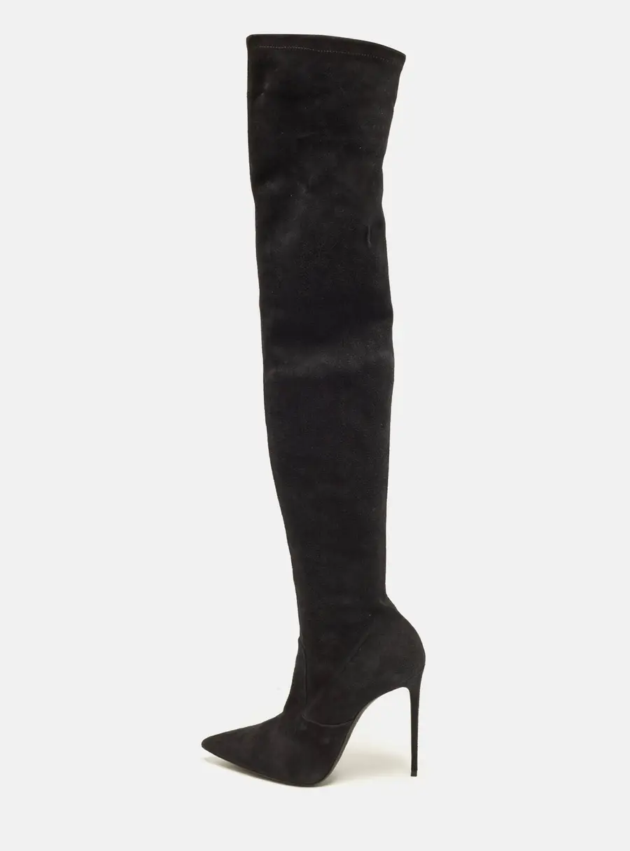 Le Silla Eva Size 39 Black Suede Over The Knee Boots