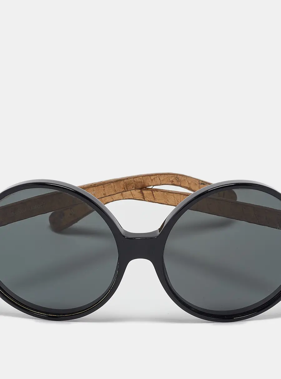 Linda Farrow Black/Gold LFL/67/18 Round Sunglasses