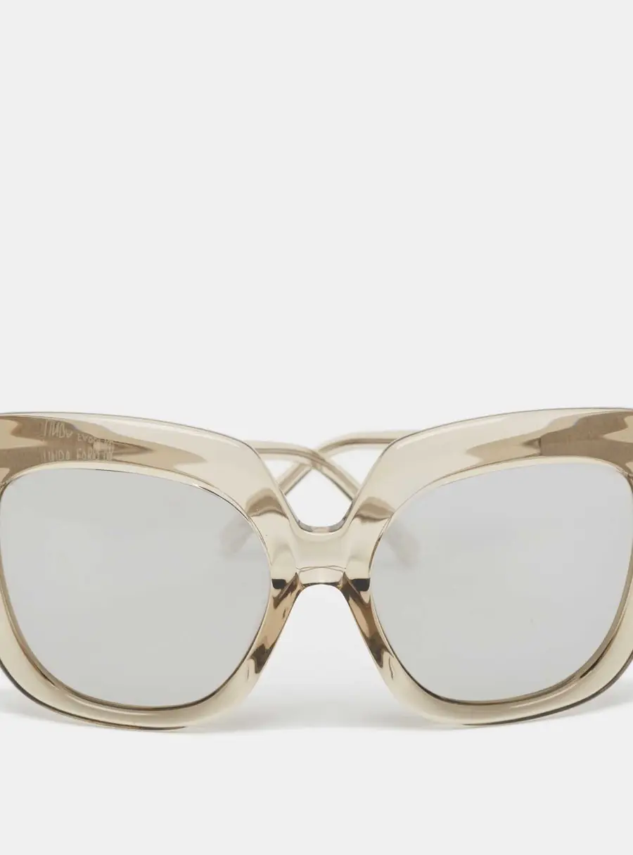 Linda Farrow Grey/Silver Mirror LFL/556 Oversized Sunglasses