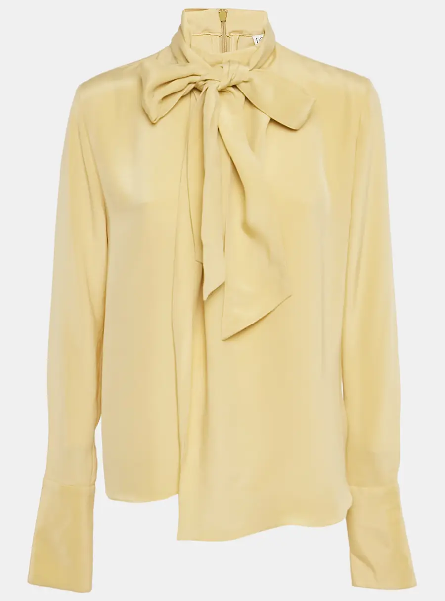 Loewe Yellow Front detailed Blouse Silk Blouse S