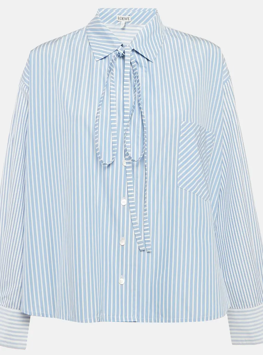 Loewe Blue Pinstripe Cotton Oversized Shirt M