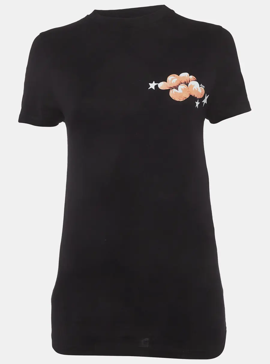 Loewe Black Logo Print Jersey Crewneck T-Shirt XS