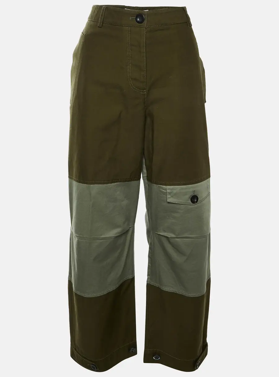 Loewe Military Green Gabardine Cargo Balloon Trouser L