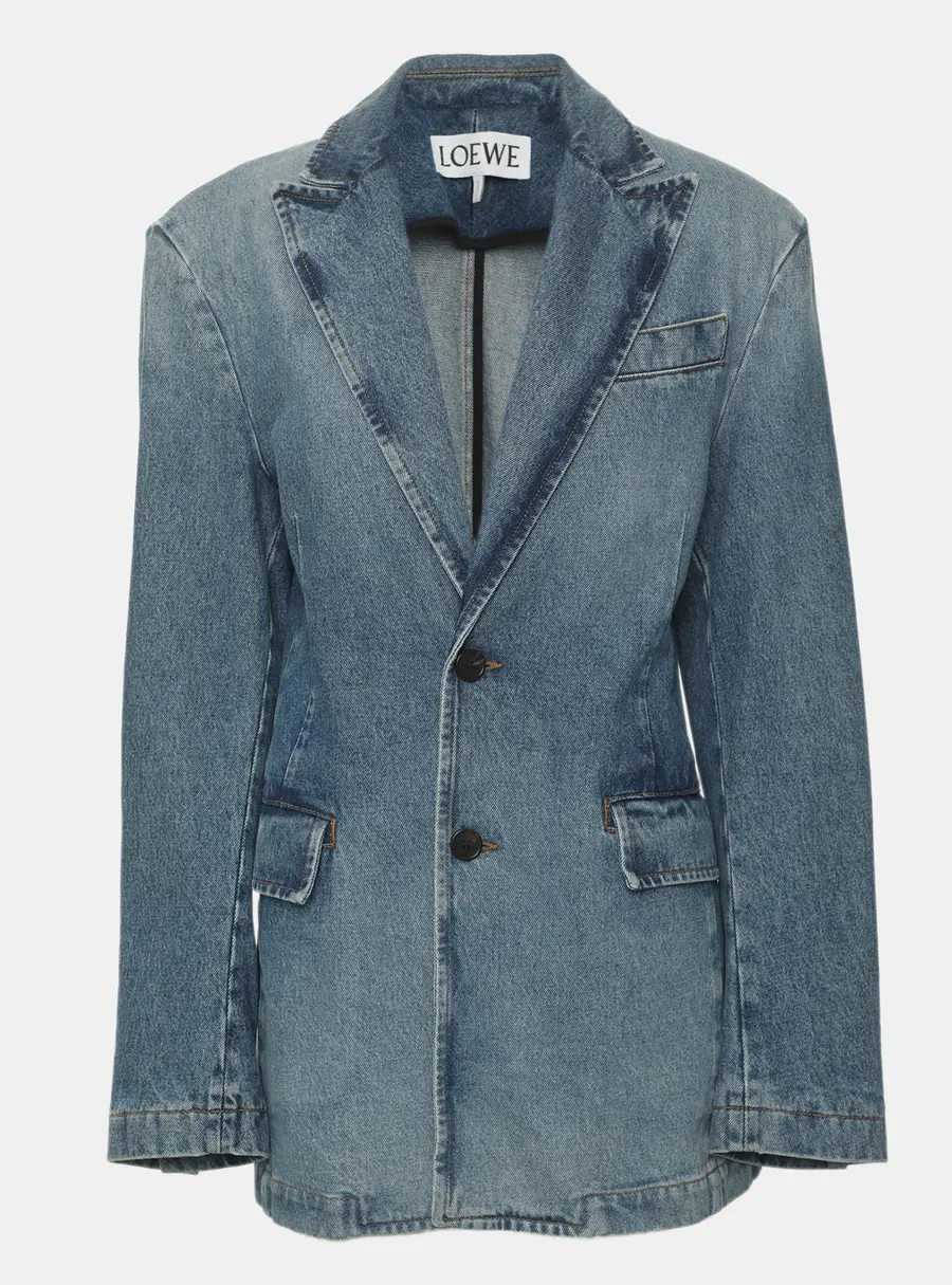 Loewe Blue Denim Cowboy Tailored Jacket M