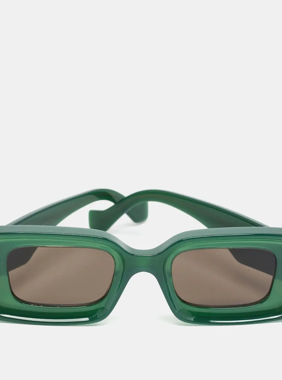 Loewe Green/Black LW40101I Anagram Rectangle Sunglasses