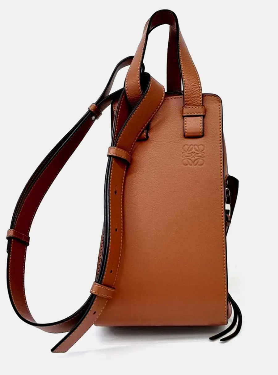 Loewe Brown Leather Hammock Bag Small