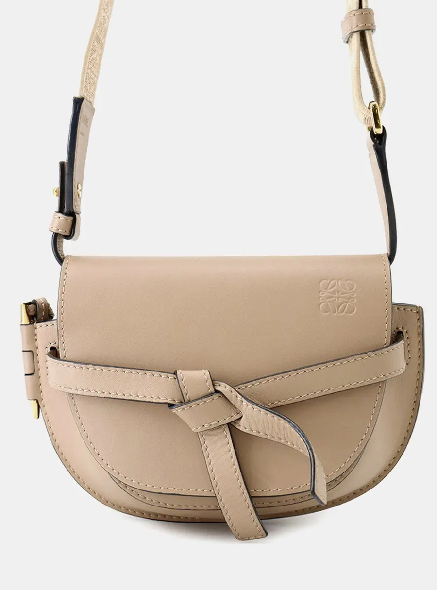 Loewe Gate Dual Shoulder Bag Sand Leather Size Mini