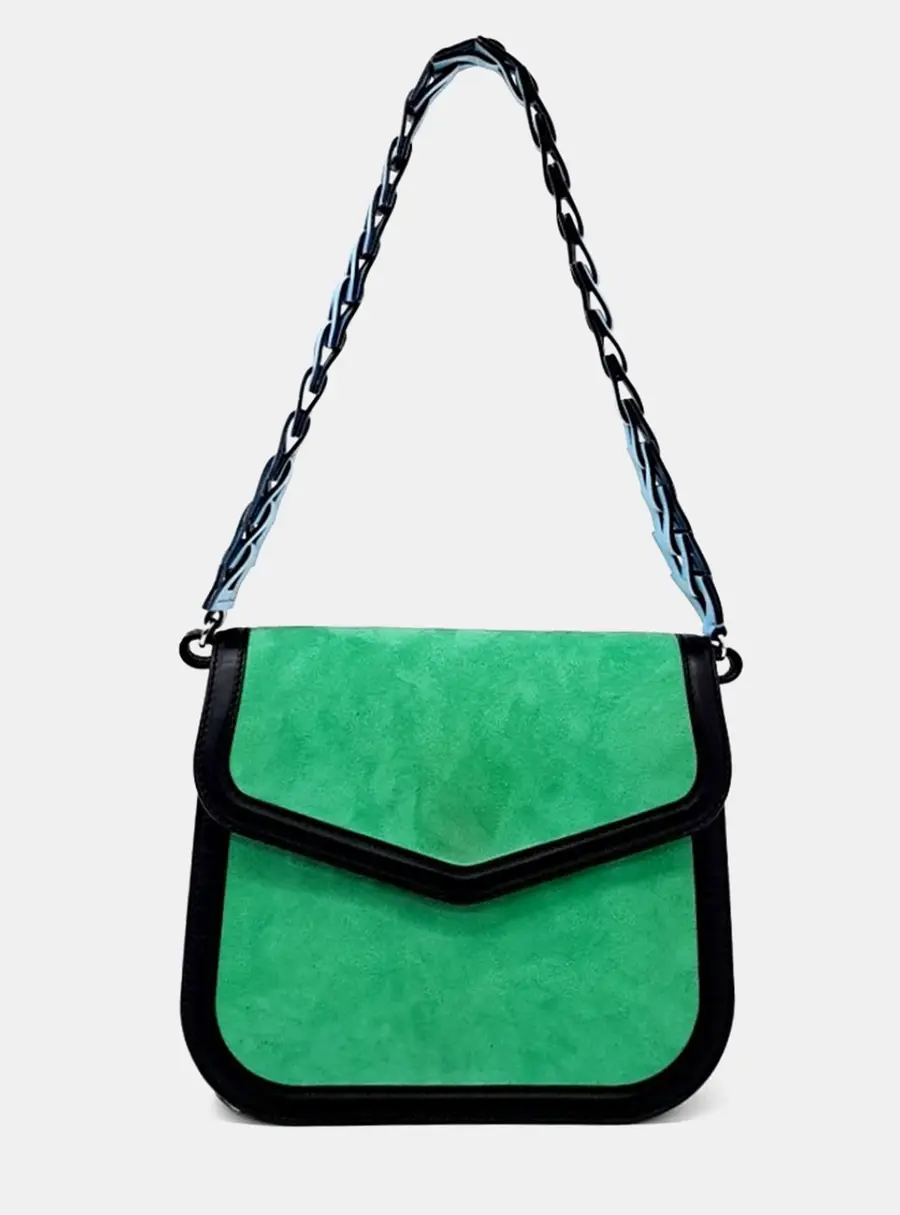 Loewe Suede V Flap Bag