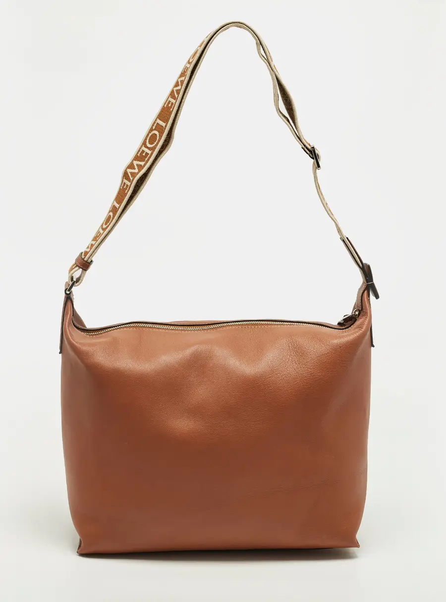 Loewe Cubi Brown Leather Shoulder Bag