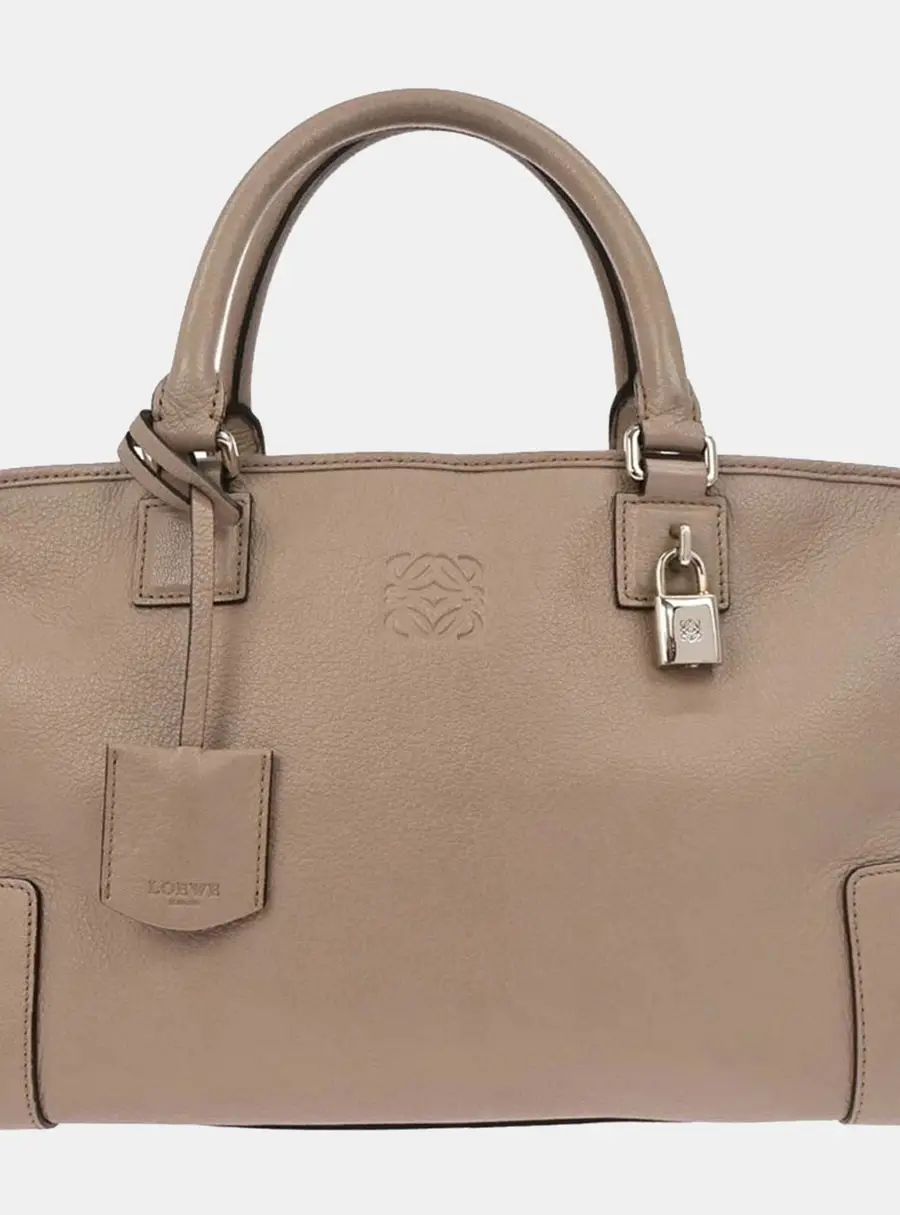 Loewe Amazona 36 Grege Leather Top Handle Bag