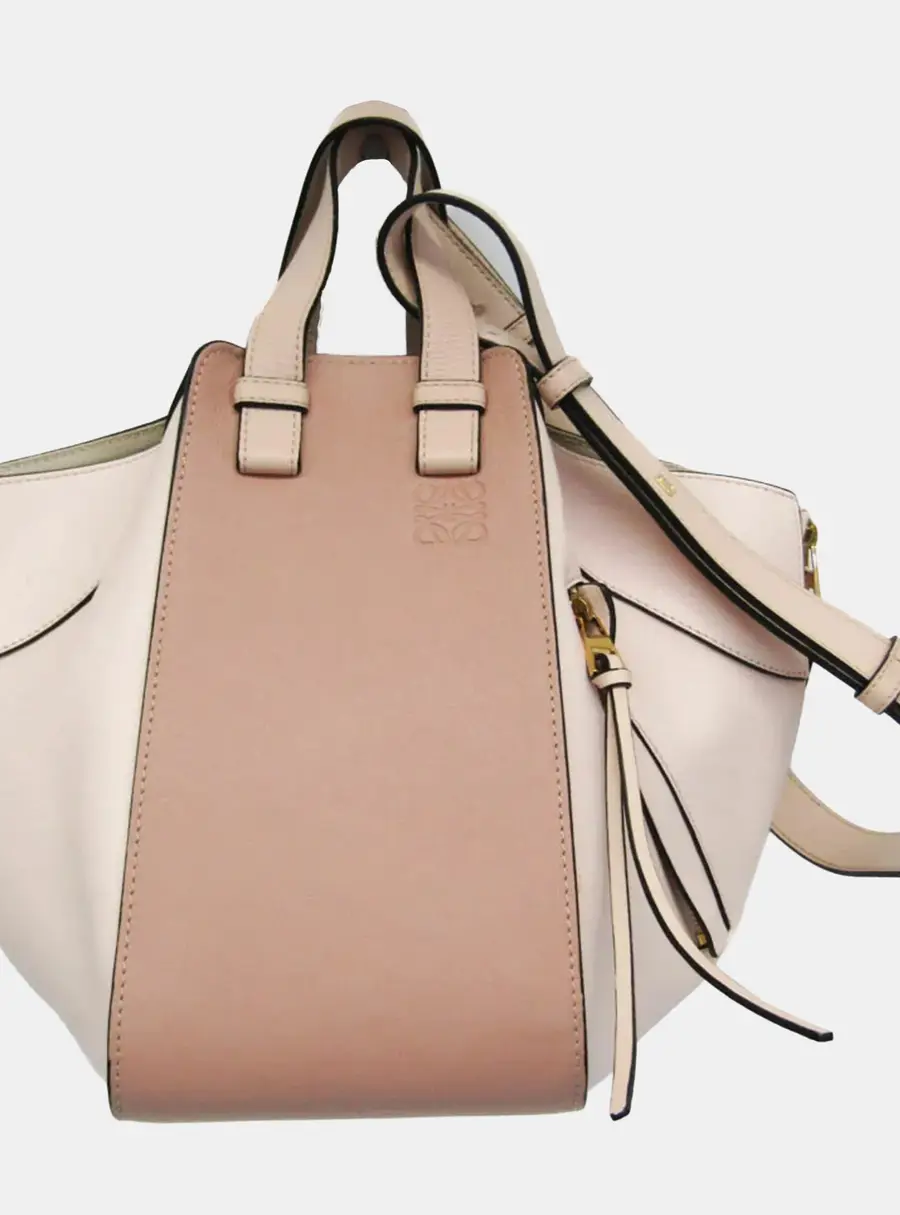 Loewe Hammock Small Leather Handbag Shoulder Bag Light Pink Pink Beige