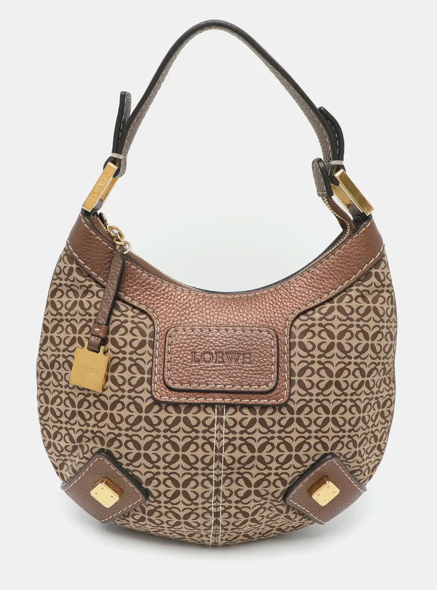Loewe Anagram Beige/Brown Signature Canvas Hobo
