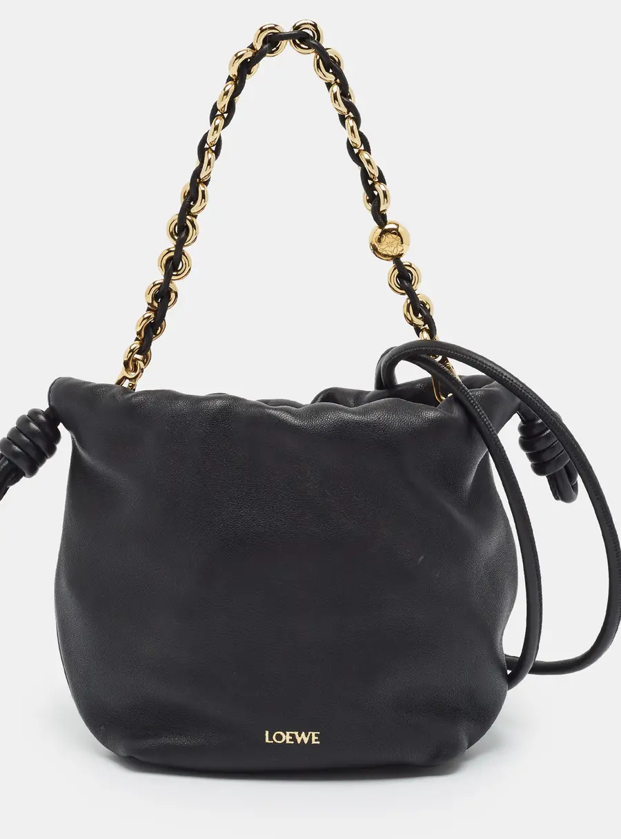 Loewe Flamenco Purse Mini Black Leather Bag