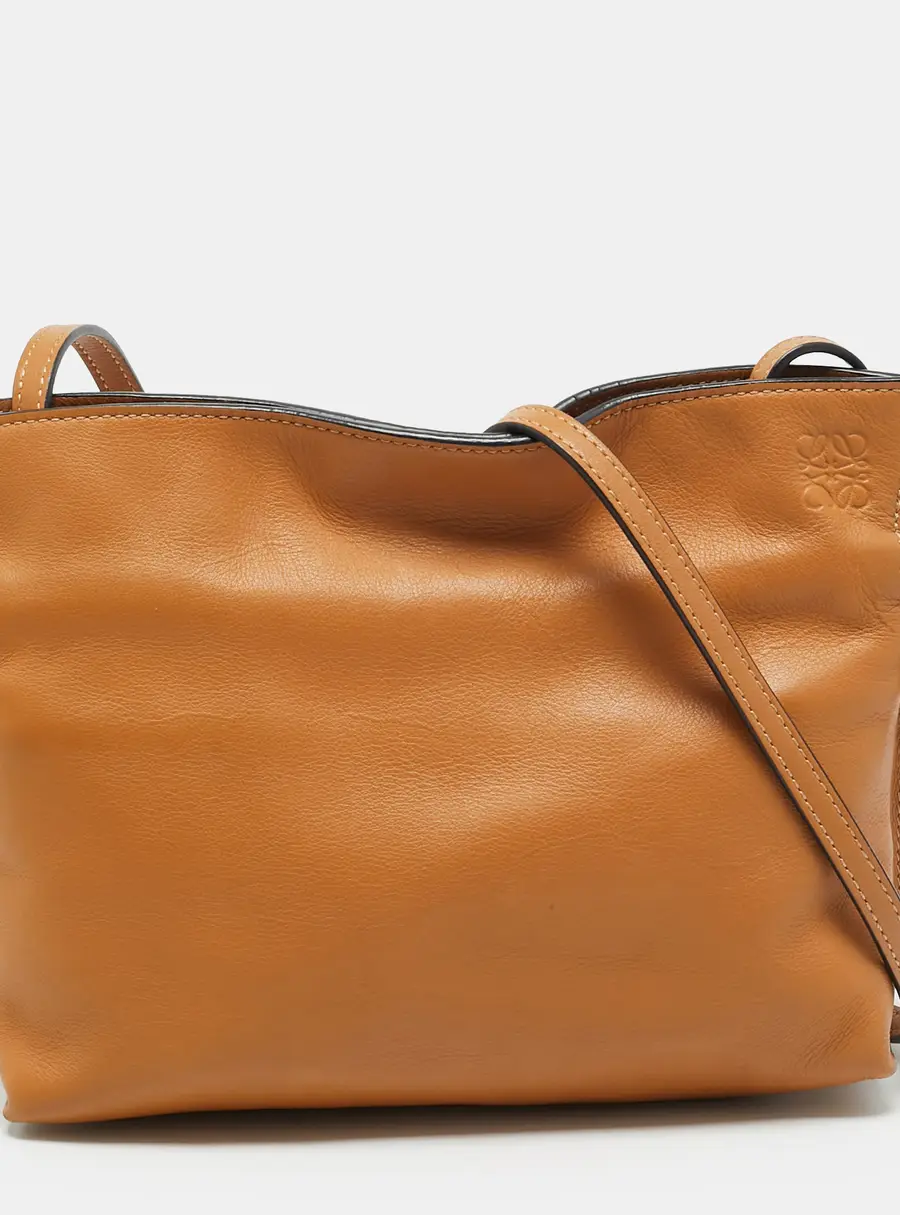 Loewe Flamenco Mini Tan Leather Clutch