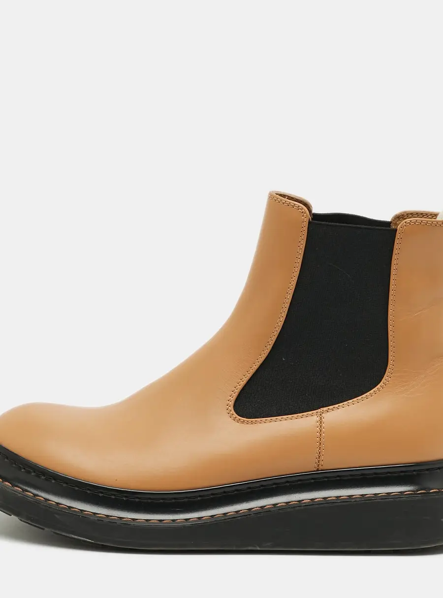 Loewe Size 39 Brown Leather Chelsea Boots