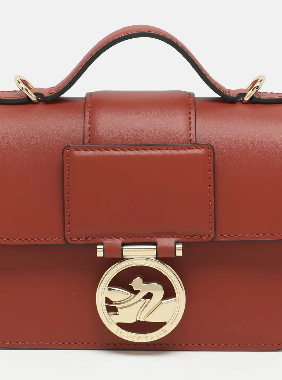 Longchamp Box Trot Brown Leather Shoulder Bag