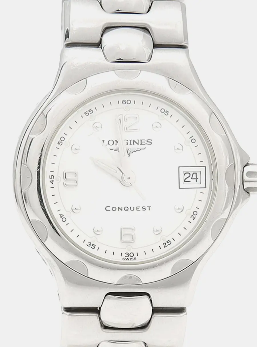 Longines  Conquest Quartz Silver Stainless Steel Women's Wristwatch 25 mm