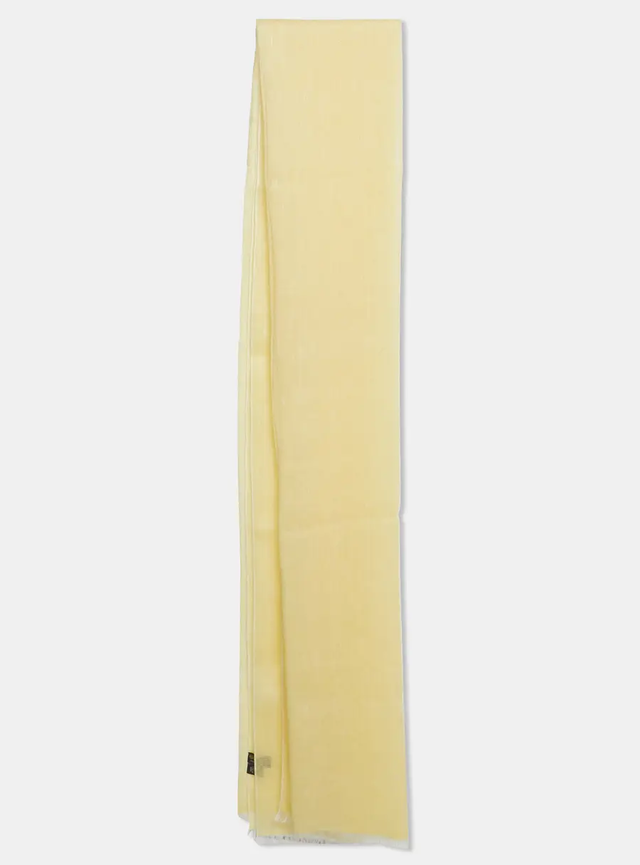 Loro Piana Yellow Linen &Baby Cashmere Scarf