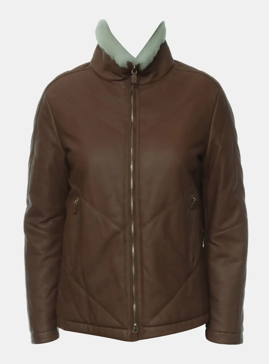 Loro Piana Leather Zip-Up Jacket