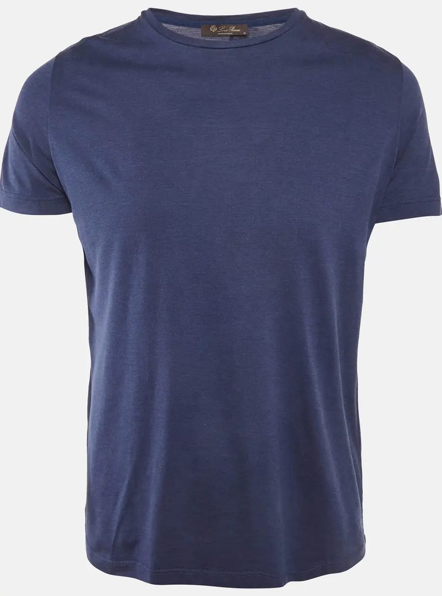 Loro Piana Blue Jersey Crewneck T-Shirt M