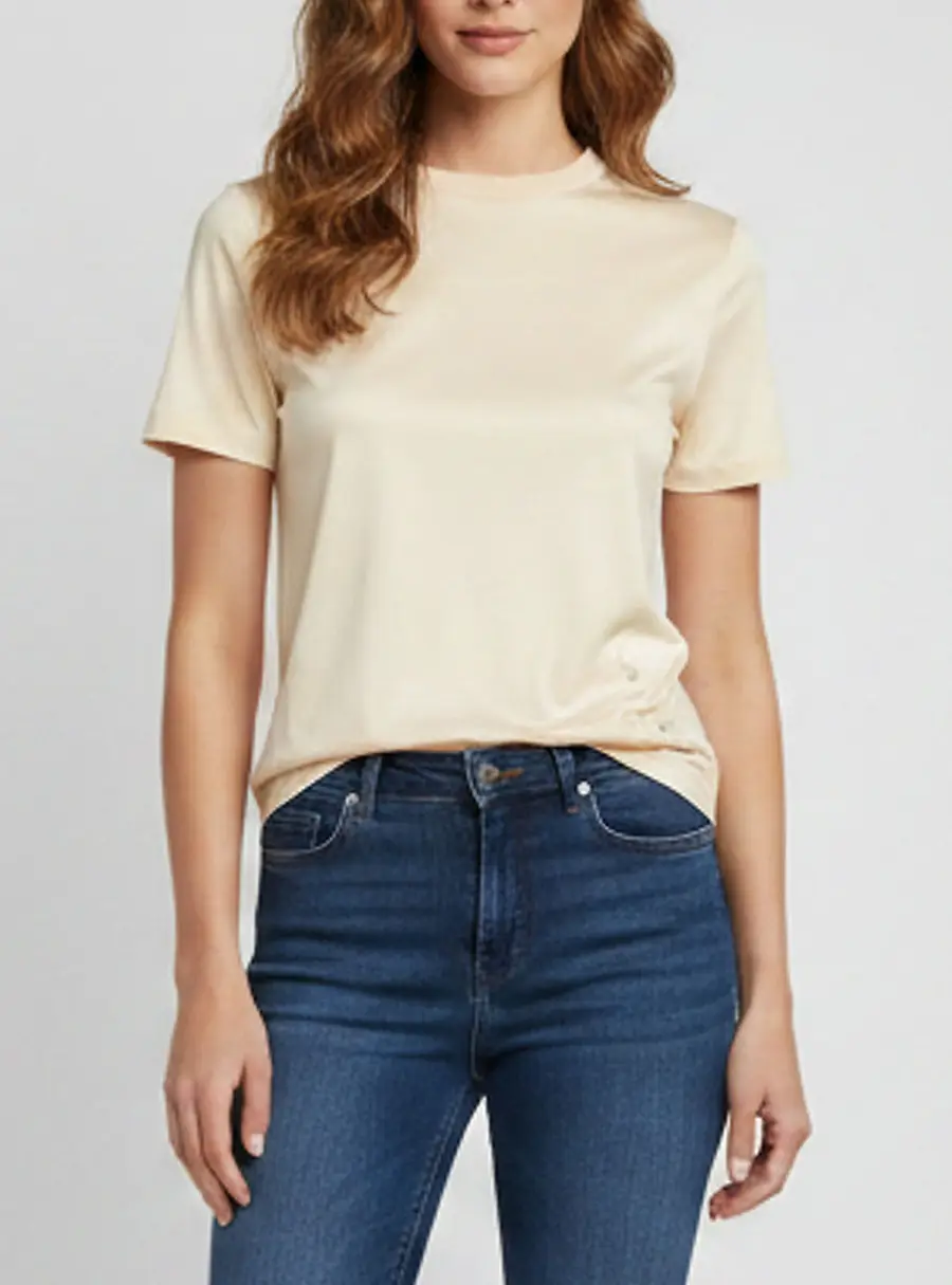 Loro Piana Cream Logo Embroidered Jersey T-Shirt S
