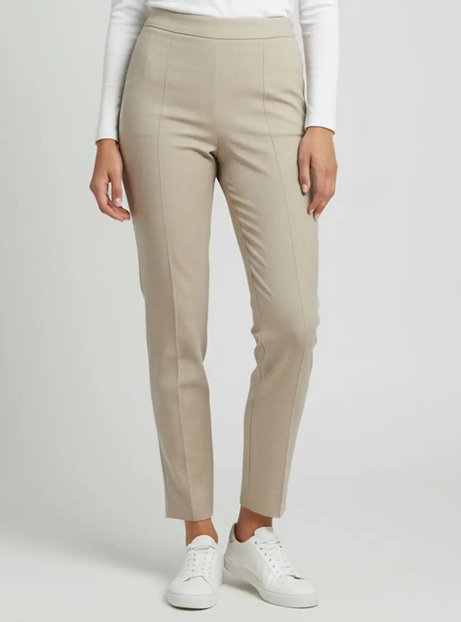 Loro Piana Beige Stretch Wool Slim Fit Trousers XS