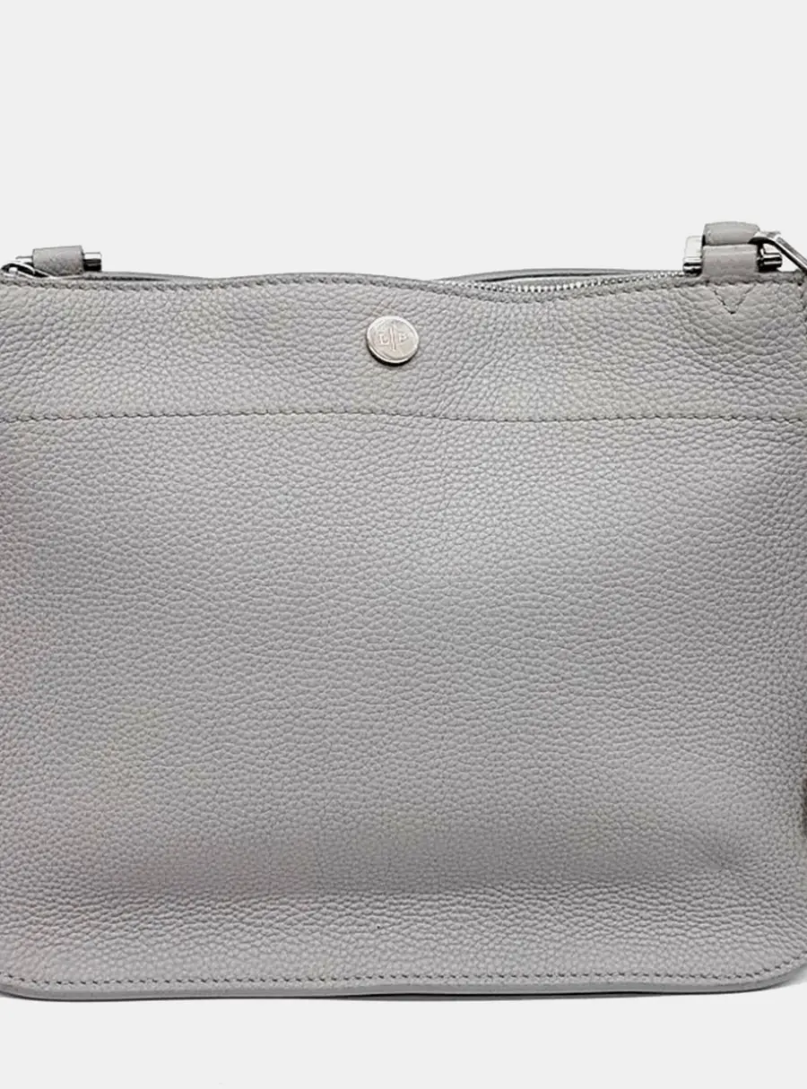 Loro Piana Milky Way Grey Leather Crossbody Bag