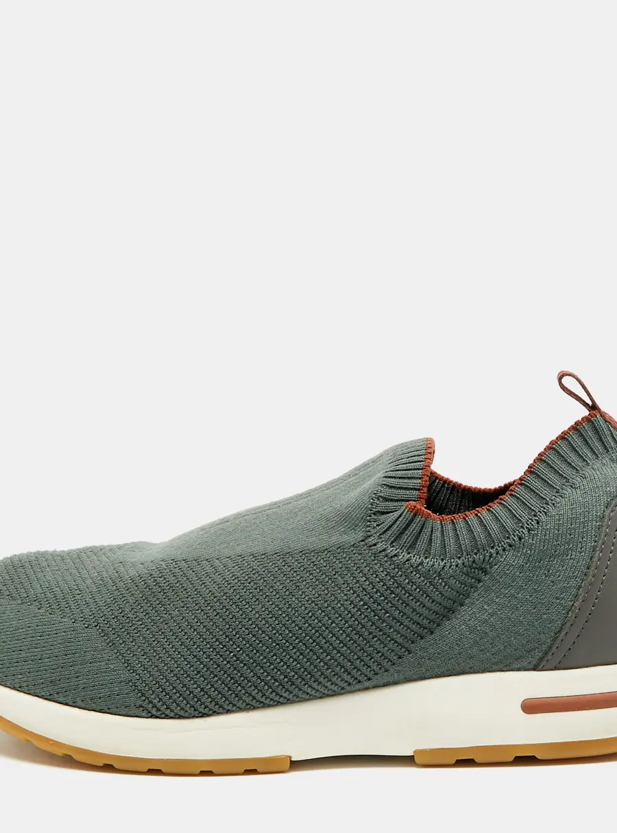 Loro Piana 360 LP Flexy Walk Size 41 Grey Knit Fabric Slip On Sneakers