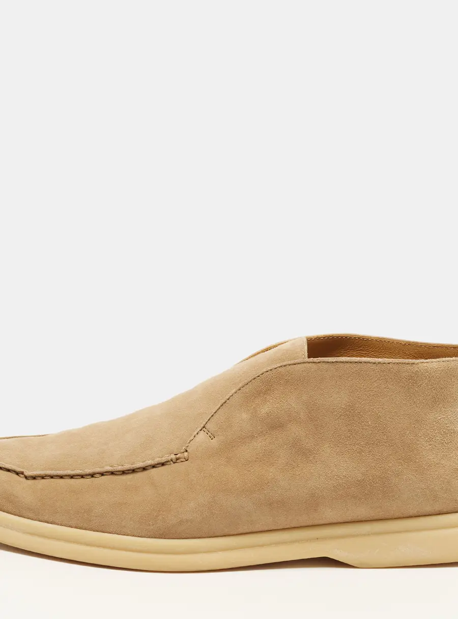 Loro Piana Open Walk Size 39.5 Beige Suede Boots