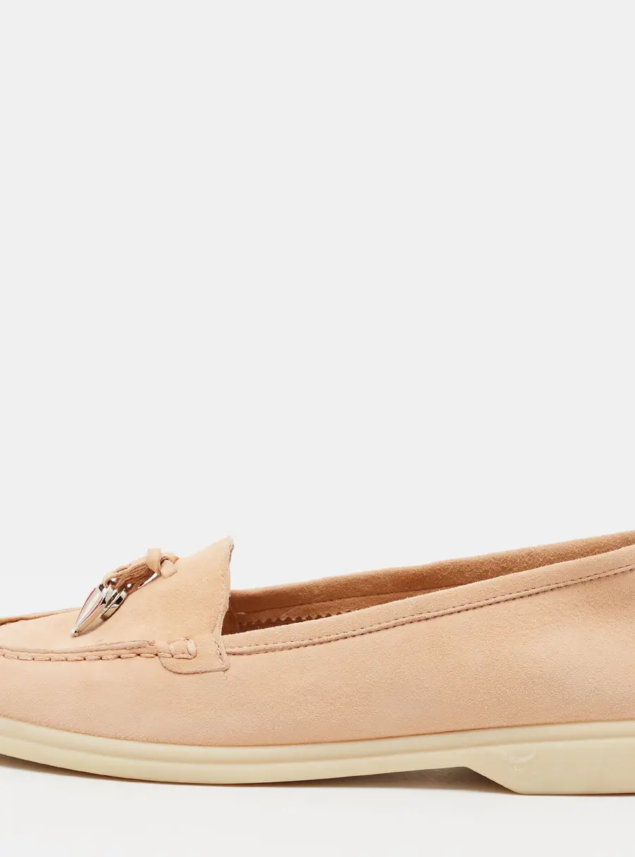 Loro Piana Summer Walk Size 34 Pink Suede Loafers