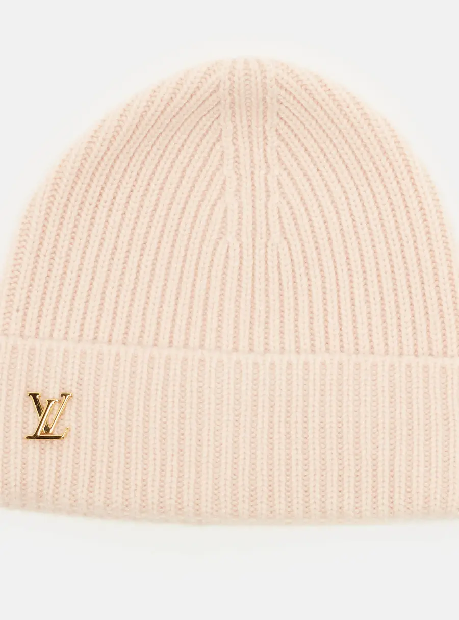 Louis Vuitton Pink Cashmere LV Spark Beanie