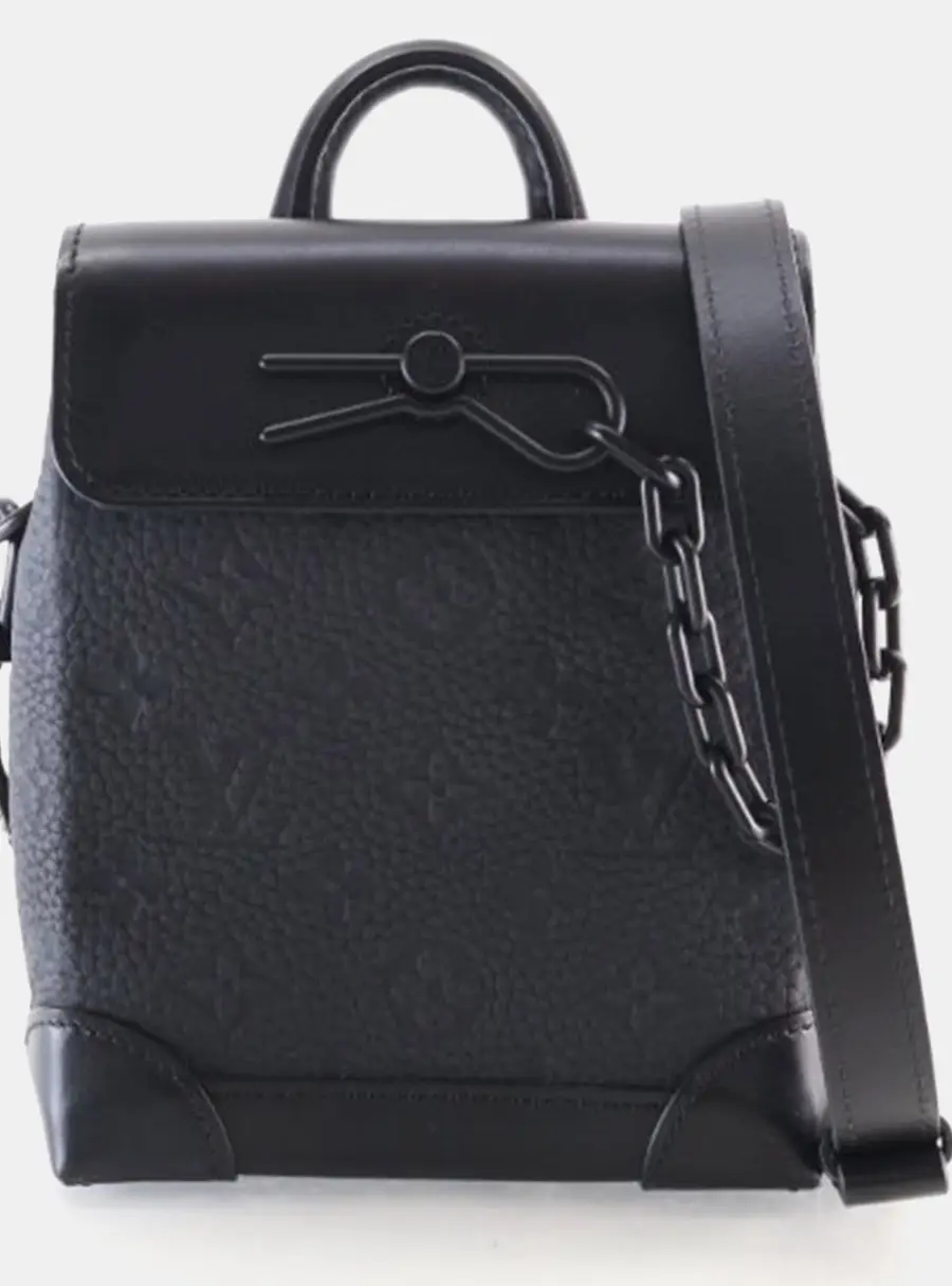 Louis Vuitton Black Monogram Taurillon Steamer Nano Bag