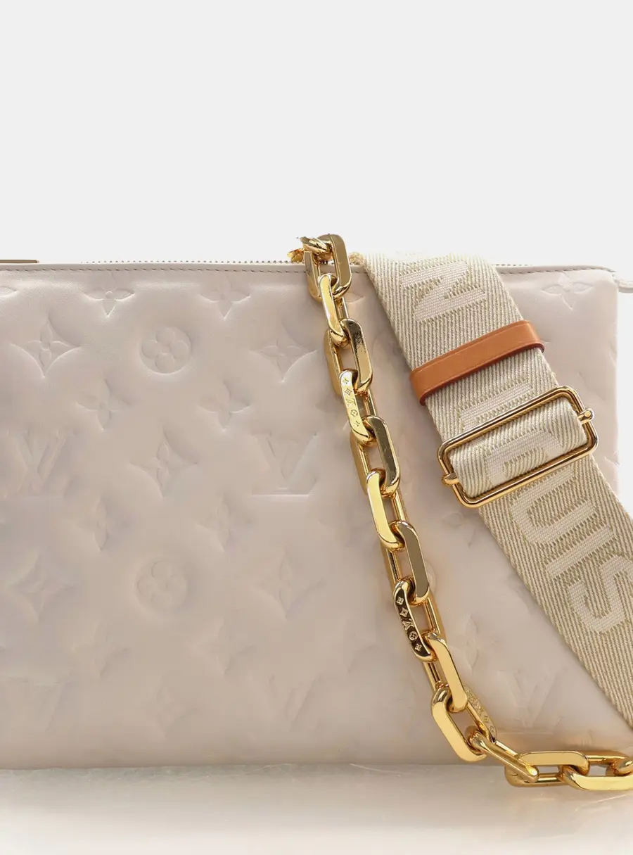 Louis Vuitton Coussin PM White Monogram Canvas Shoulder Bag