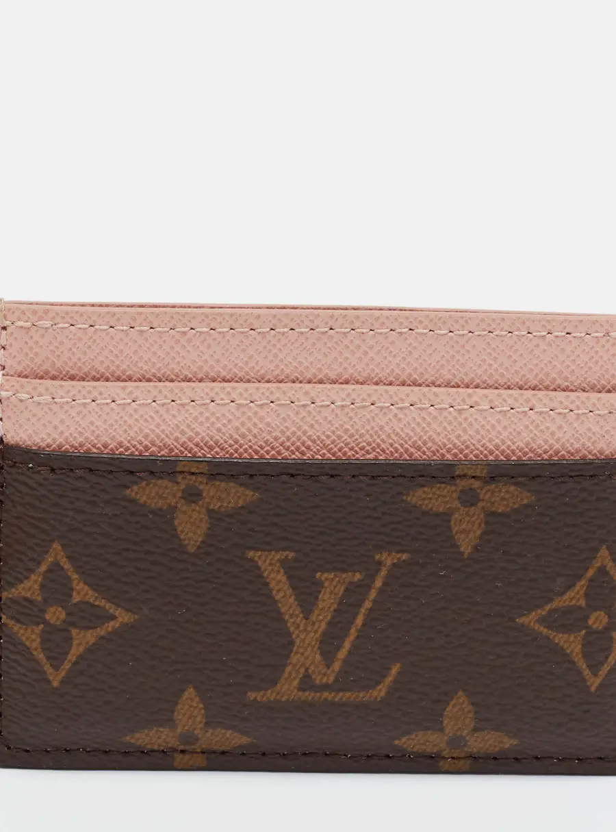 Louis Vuitton LV Charms Rose Ballerine Monogram Canvas Card Holder