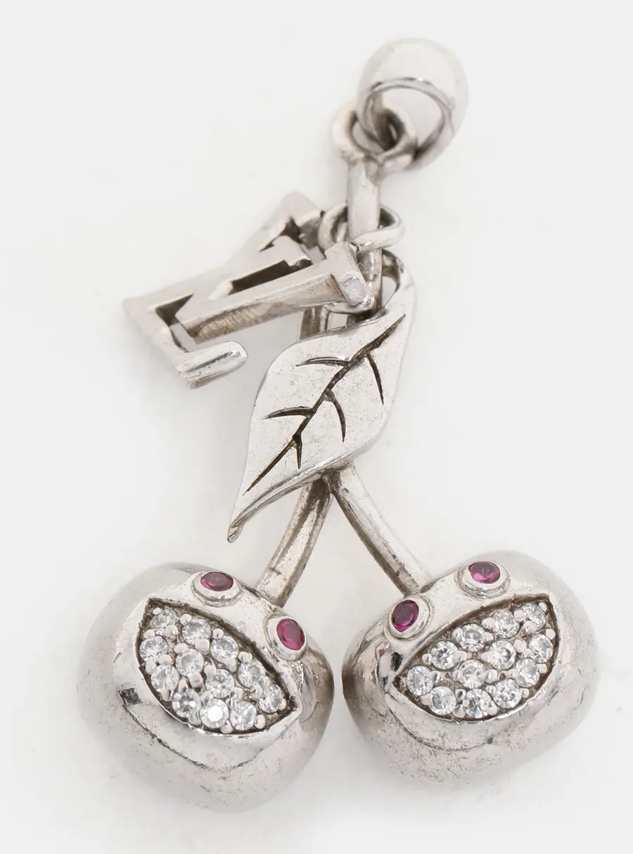 Louis Vuitton 925 Silver/Pink Crystals Cherry Blossom Bag Charm