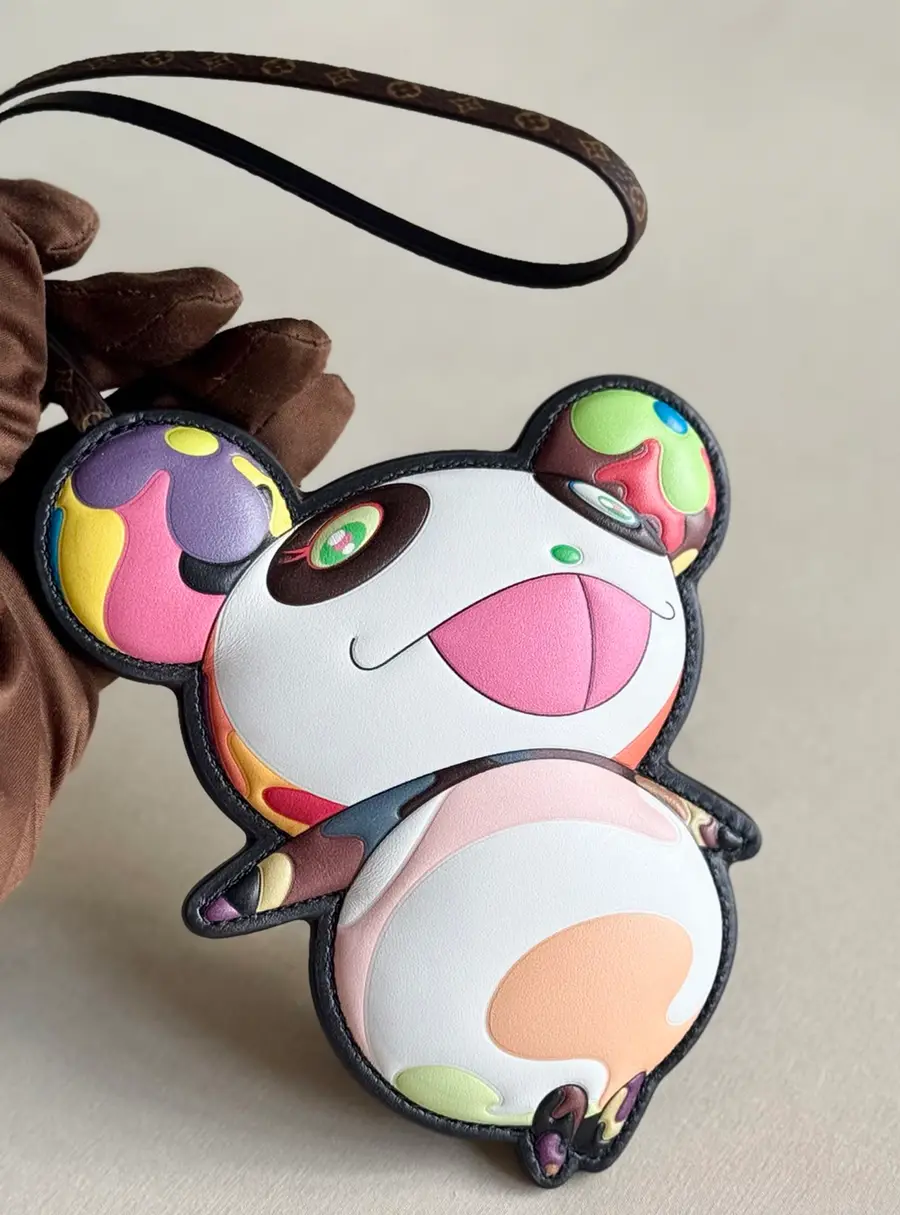 Louis Vuitton X Takashi Murakami Panda Multicolor Monogram Leather Charm
