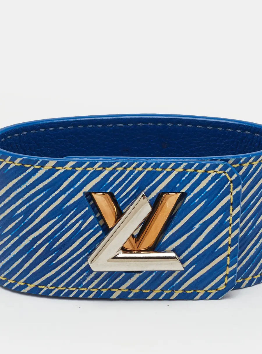 Louis Vuitton Twist It Size 17 Light Denim Epi Leather Bracelet
