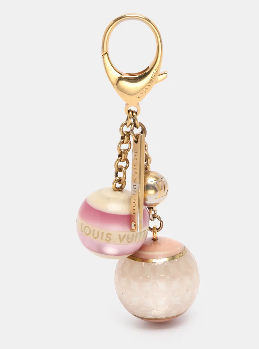 Louis Vuitton Pink Resin Monogram Mini Lin Key Holder and Bag Charm