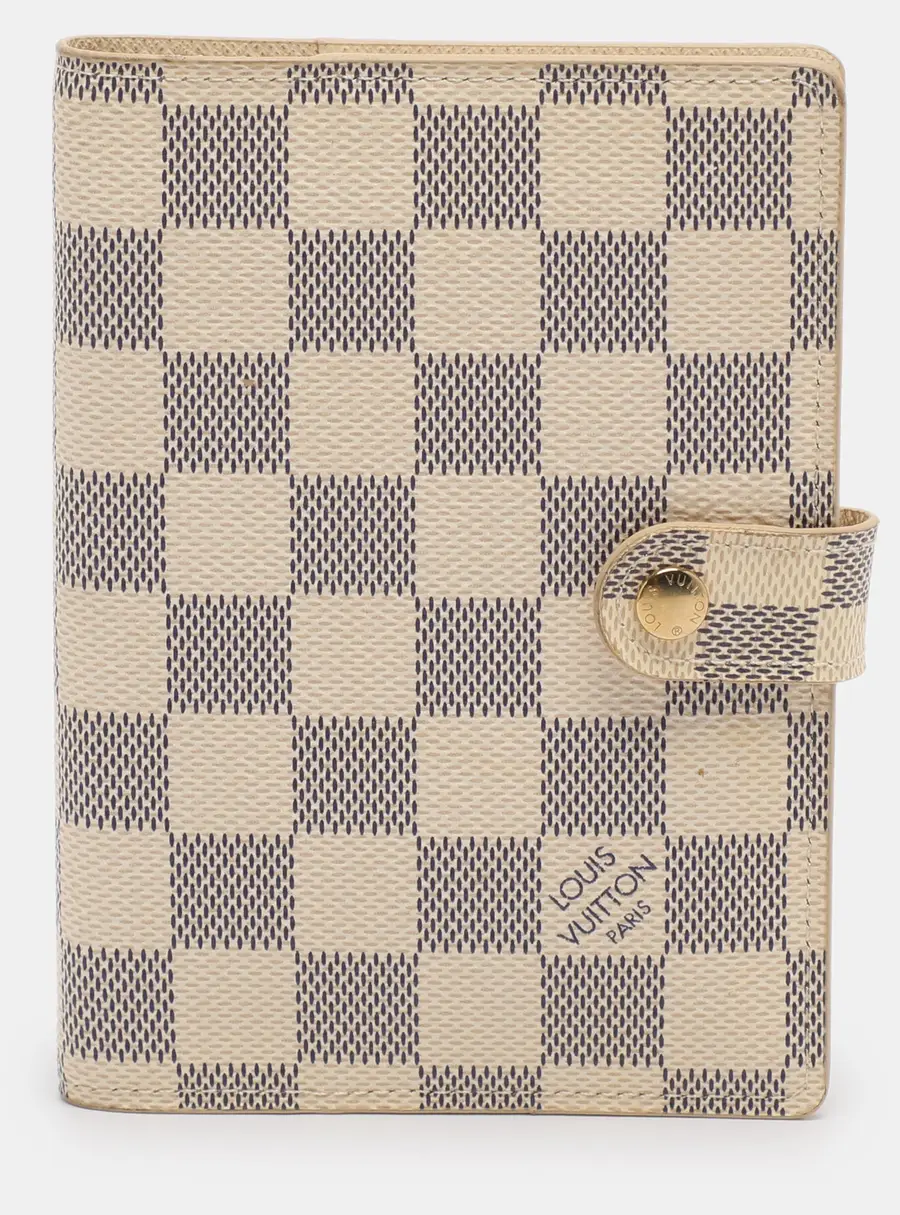 Louis Vuitton Damier Azur Canvas Customizable Small Ring Agenda Cover