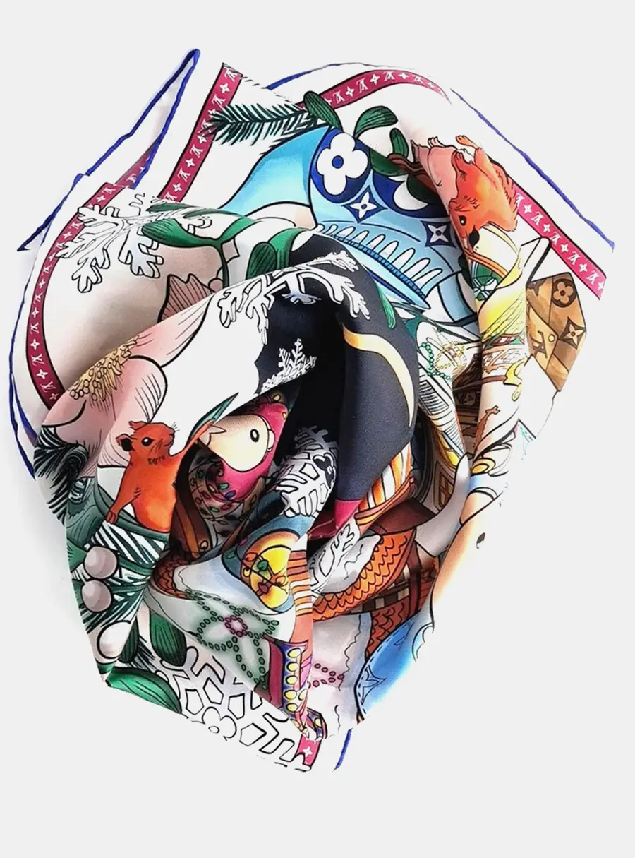 Louis Vuitton Vivienne Silk Scarf