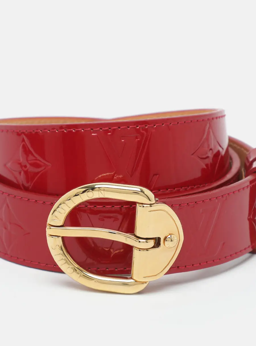 Louis Vuitton Cerise Monogram Vernis Belt 80CM