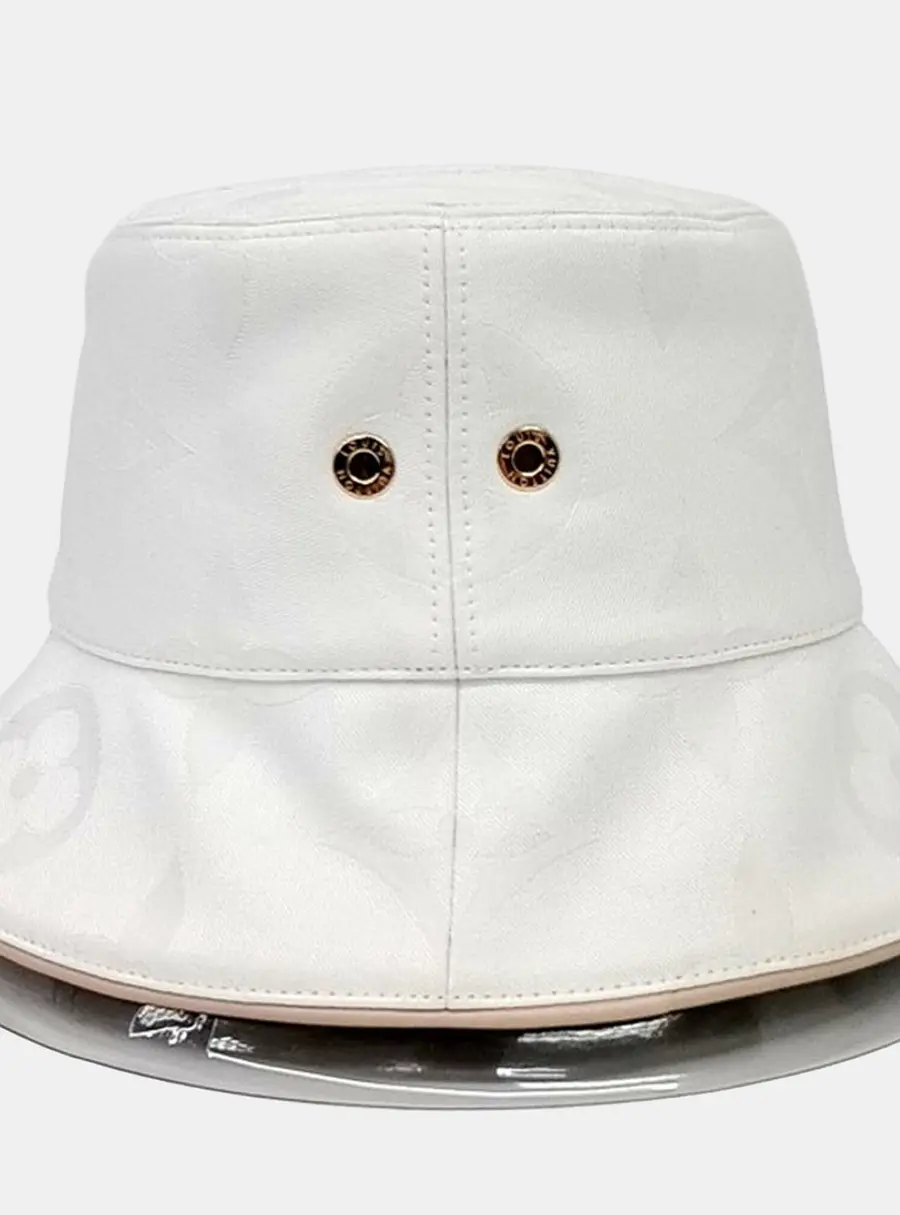 Louis Vuitton White/Brown Reversible Bucket Hat Size M