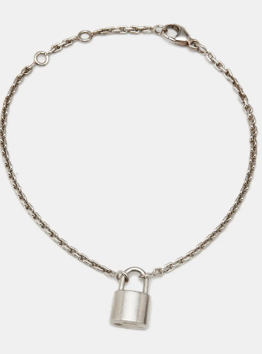 Louis Vuitton Lockit  Stgerling Silver Bracelet