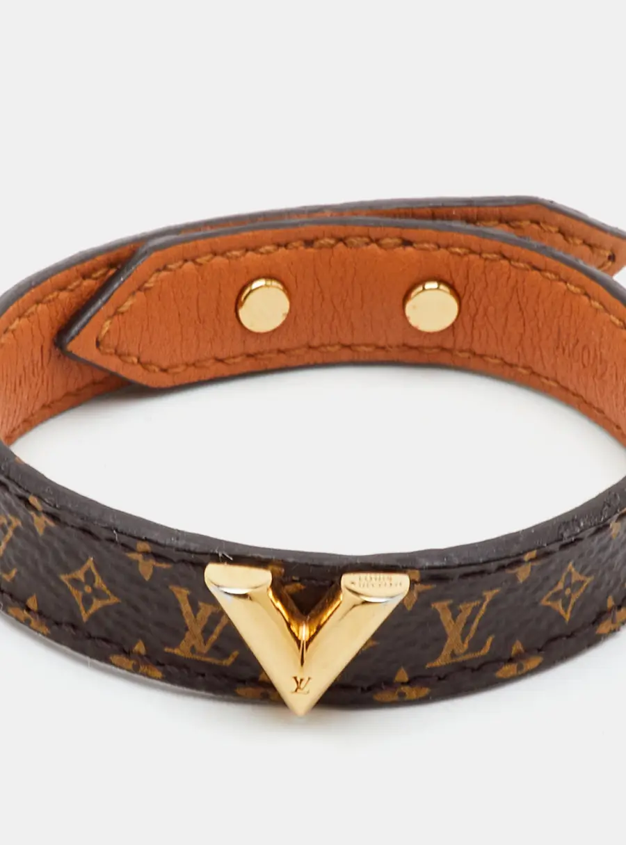 Louis Vuitton Essential V Brown Monogram Canvas Bracelet