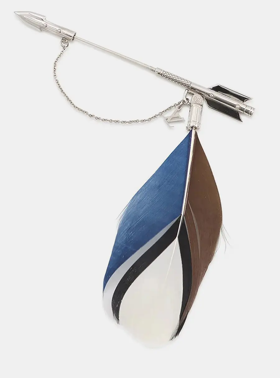 Louis Vuitton Arrow Feather brooch Silver/Multicolor Metal