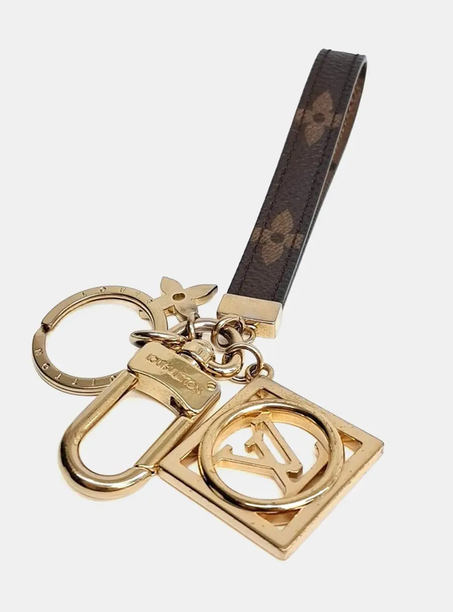 Louis Vuitton Brown Monogram Keyring and Bag Charm