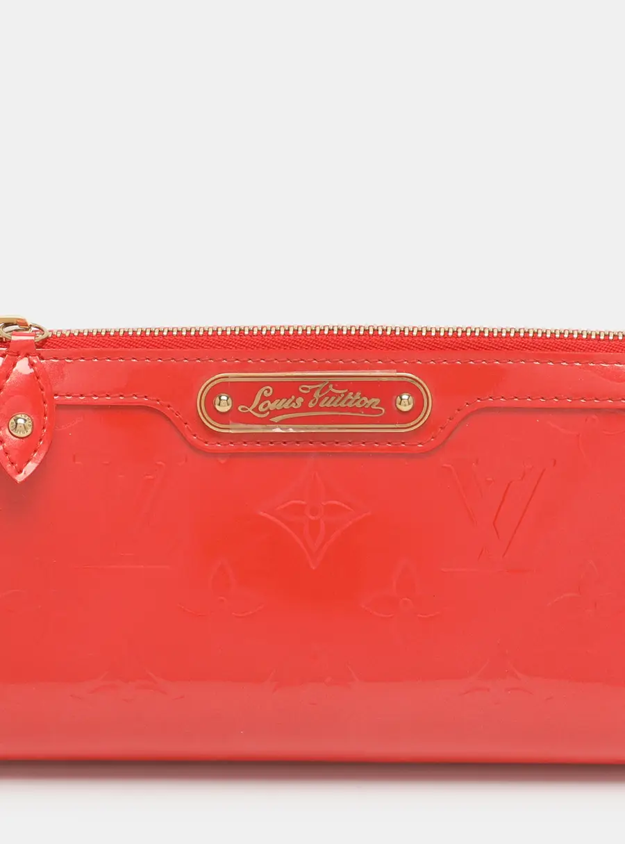 Louis Vuitton Trousse Orange Sunset Monogram Vernis Cosmetic Pouch