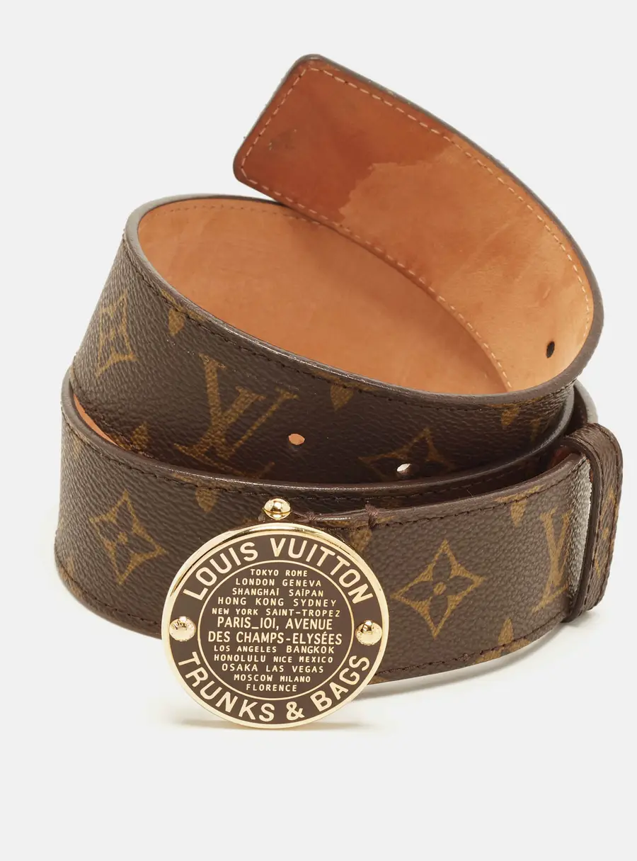 Louis Vuitton Trunks and Bags 80 CM Buckle Belt Monogram Canvas