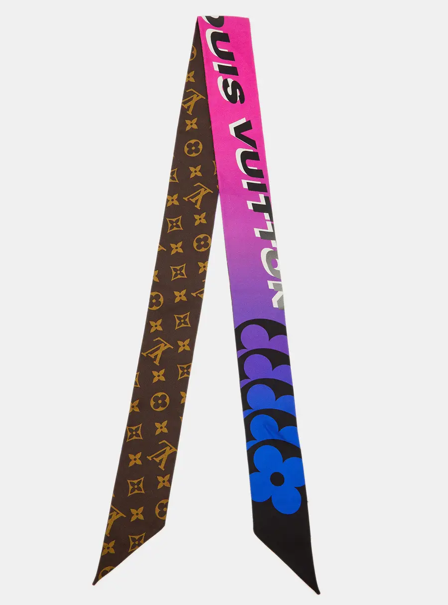 Louis Vuitton Multicolor Speedy Race Monogram Silk Bandeau Scarf